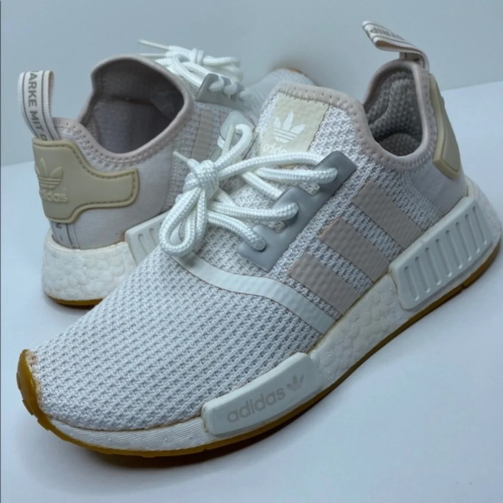 Adidas NMD R1 White Gum size Men’s 4.5 or Women’s 6